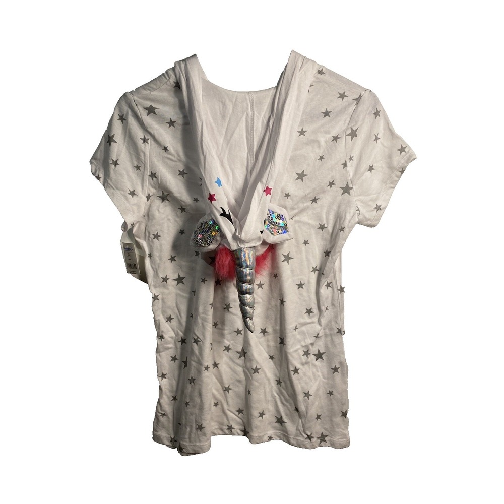 wound up‎ womens hooded short sleeve unicorn shirt size medium 7 9 - Picture 4 of 4